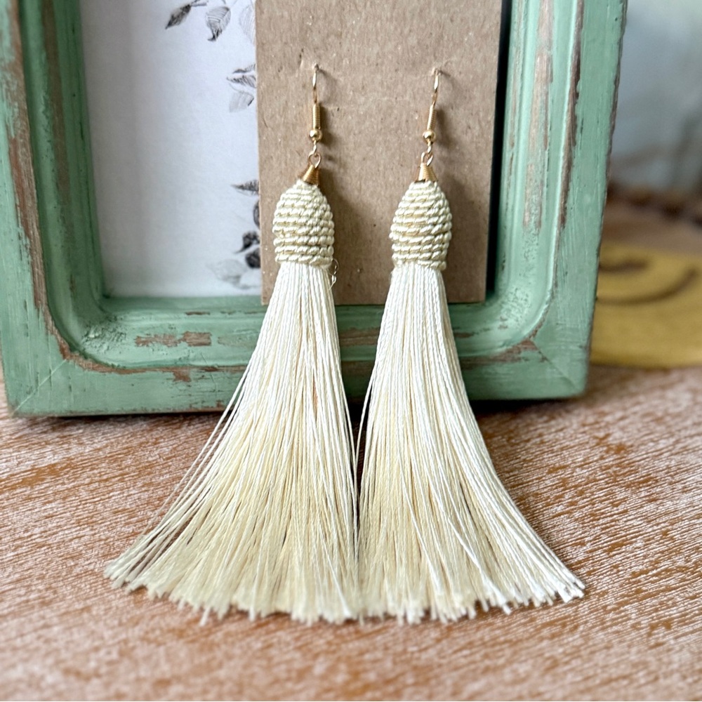 Frock Candy Boho Fringe Statement Earrings